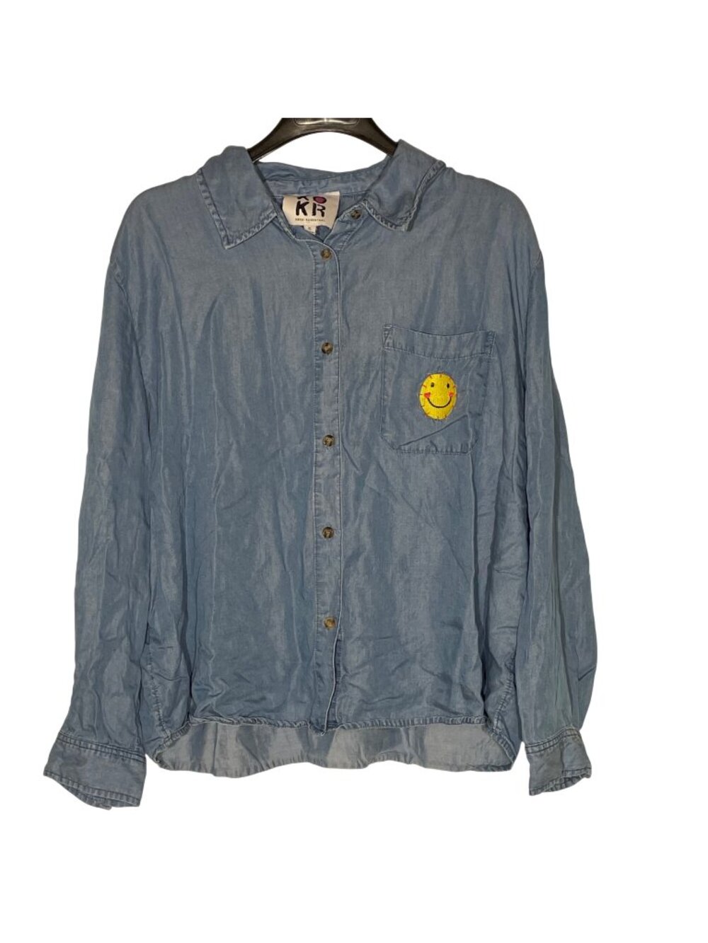 XOKR Kerri Rosenthal Sunshine is a Frame of Mind Smiley Face Shirt Sz XL
